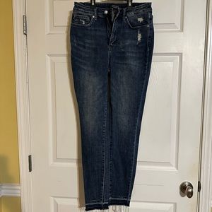 Judy Blue Jeans, skinny fit, raw hem, size 9/29